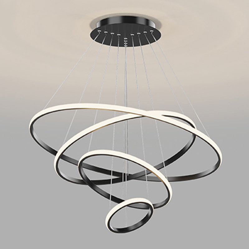 Simple Multi Tier Circular Chandelier Light Fixtures Sitting Room Hanging Chandelier