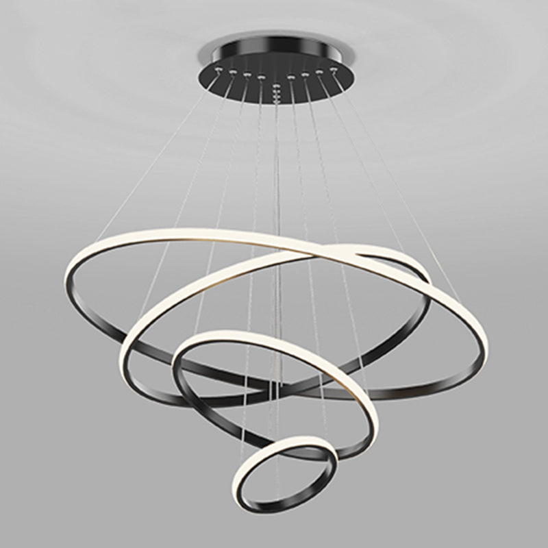 Simple Multi Tier Circular Chandelier Light Fixtures Sitting Room Hanging Chandelier