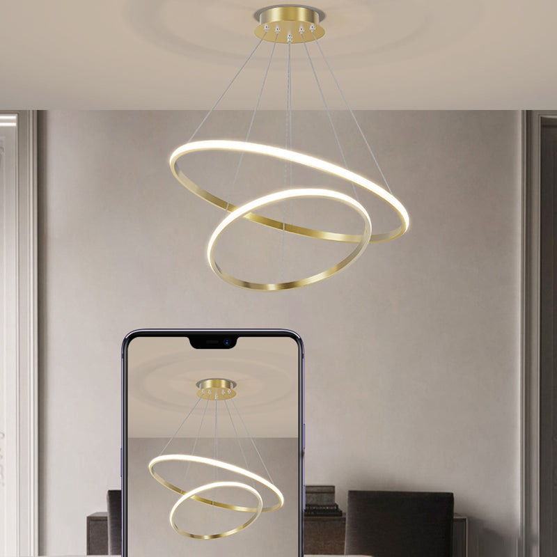 Simple Multi Tier Circular Chandelier Light Fixtures Sitting Room Hanging Chandelier