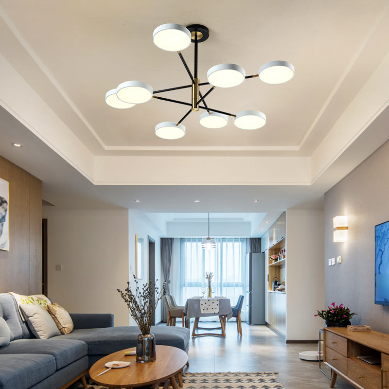 Lámparas colgantes de forma de geometría estilo moderno de metal colgante de metal accesorios