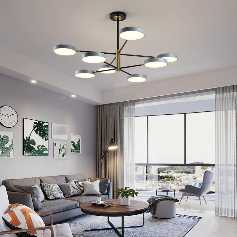Lámparas colgantes de forma de geometría estilo moderno de metal colgante de metal accesorios