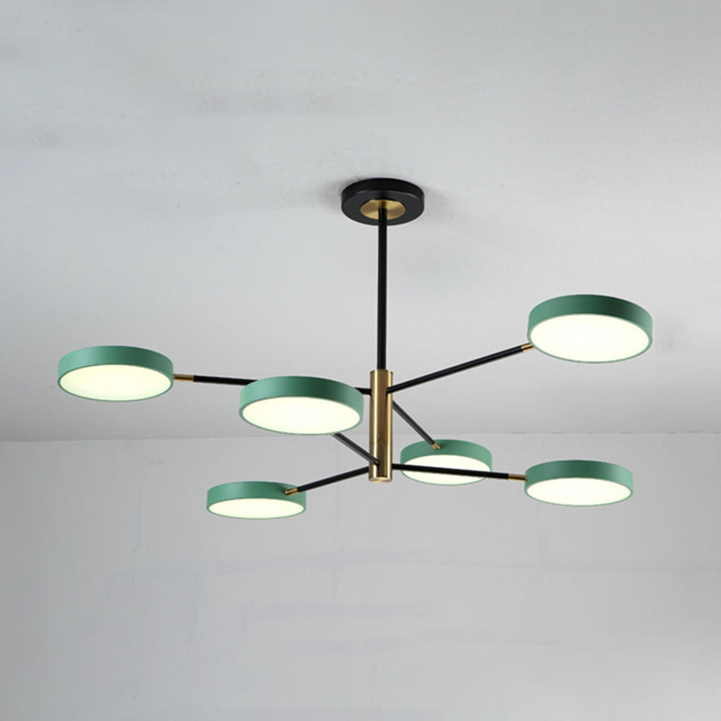 Lámparas colgantes de forma de geometría estilo moderno de metal colgante de metal accesorios