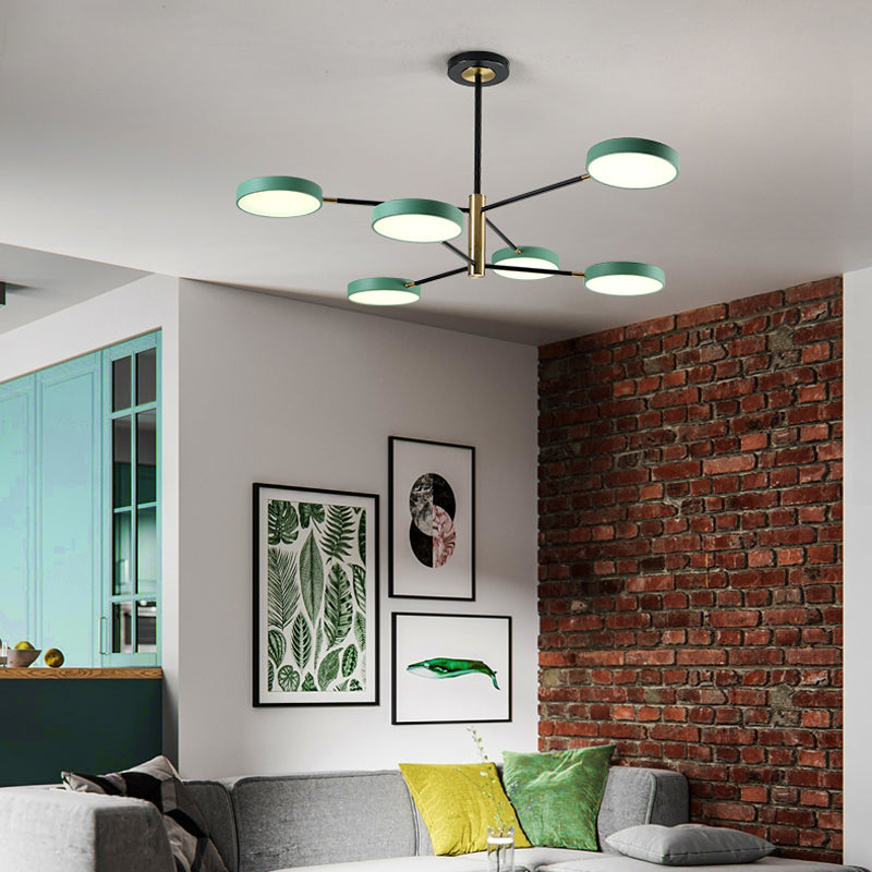 Lámparas colgantes de forma de geometría estilo moderno de metal colgante de metal accesorios