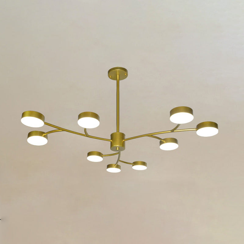 Cilindros de araña colgante de forma de cilindro Fixes de luz colgante de metal contemporáneo