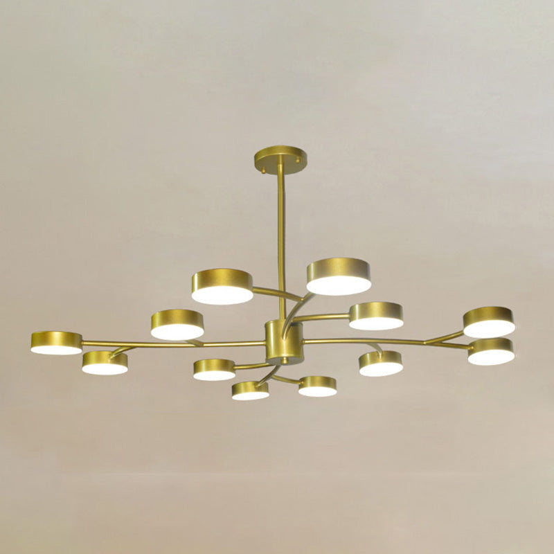 Cilindros de araña colgante de forma de cilindro Fixes de luz colgante de metal contemporáneo