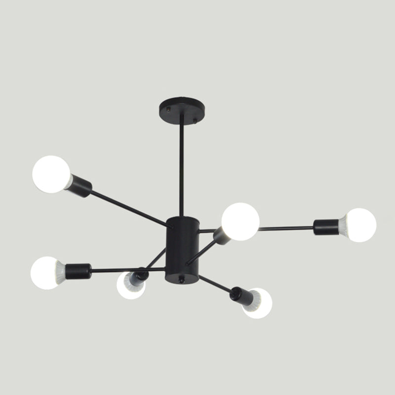 Luces de lámpara de lámpara de forma radial de estilo industrial accesorios de iluminación de metal