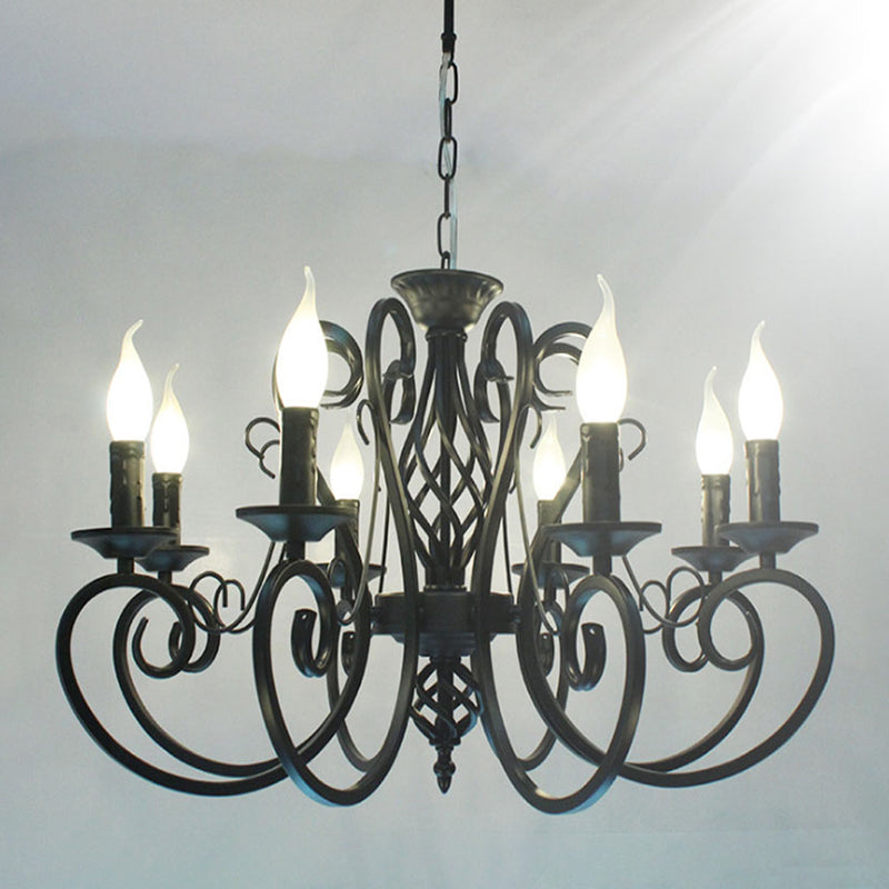 Luces de lámpara de araña únicas Fixros de luz colgante de metal tradicionales
