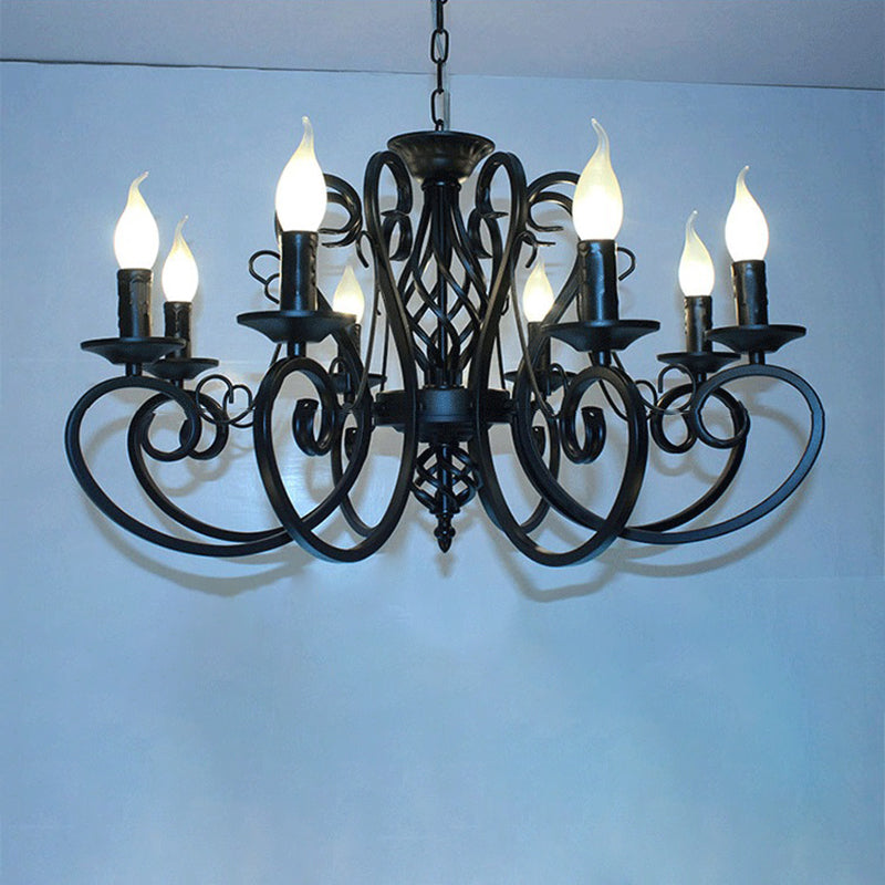 Luces de lámpara de araña únicas Fixros de luz colgante de metal tradicionales