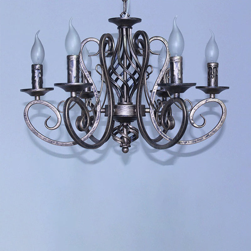 Luces de lámpara de araña únicas Fixros de luz colgante de metal tradicionales