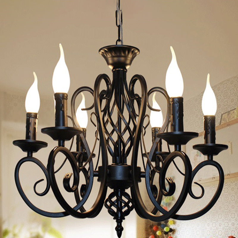Luces de lámpara de araña únicas Fixros de luz colgante de metal tradicionales