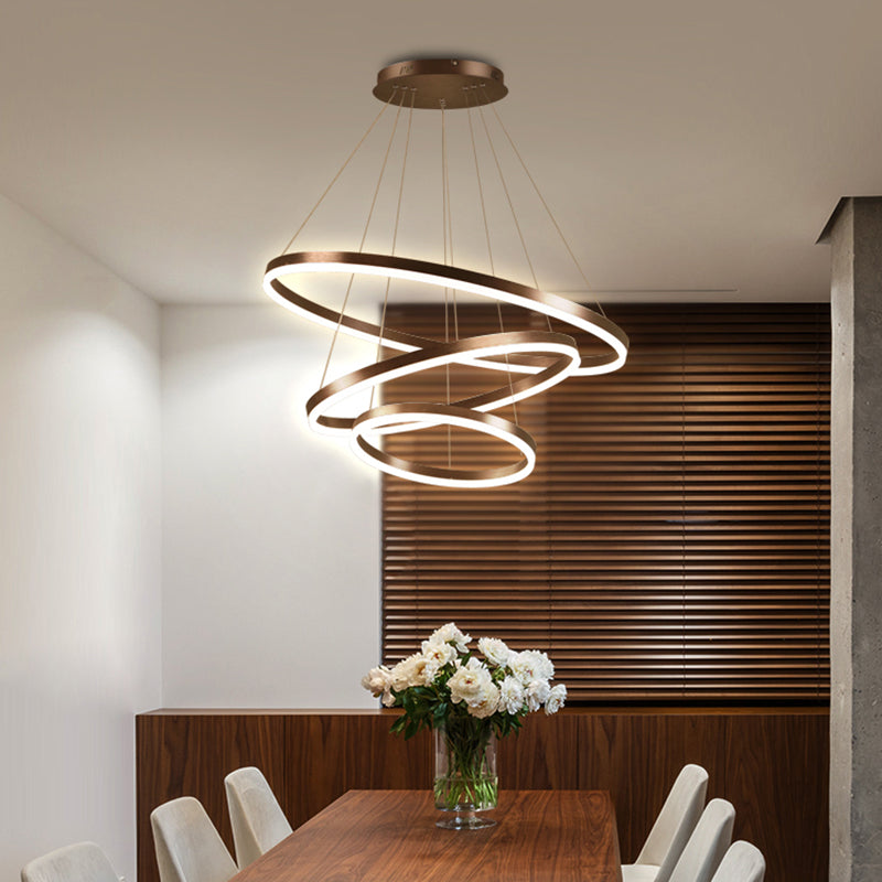 Radform Kronleuchter Lichter moderne Metallleuchterbeleuchtung in Braun