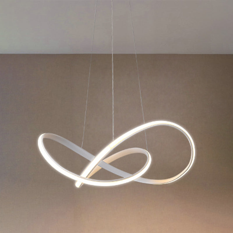 Candelier de forma retorcida contemporánea metal de luz 1 accesorio de iluminación de lámpara de luz