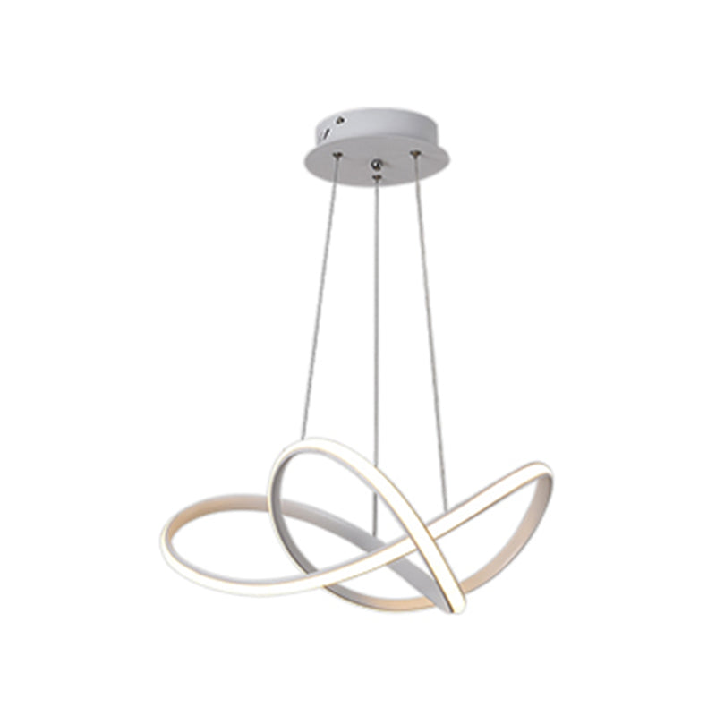 Candelier de forma retorcida contemporánea metal de luz 1 accesorio de iluminación de lámpara de luz