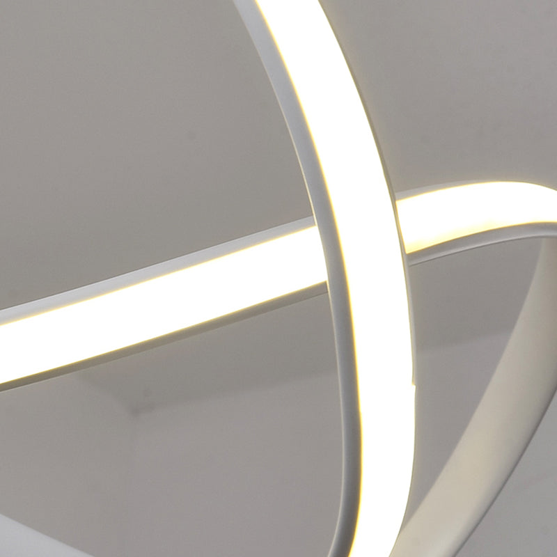 Candelier de forma retorcida contemporánea metal de luz 1 accesorio de iluminación de lámpara de luz