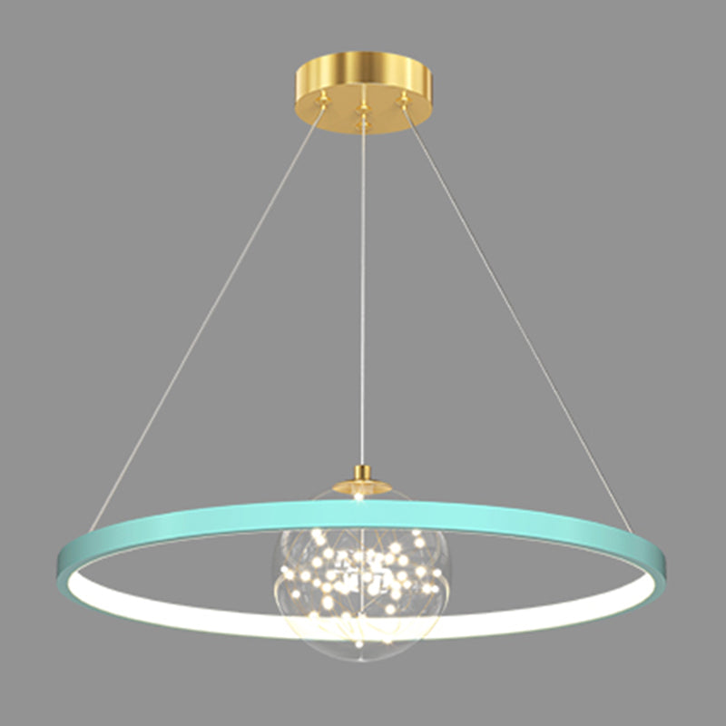Luces de lámpara de lámpara de forma redonda contemporánea 2 accesorios de iluminación de lámpara de luz