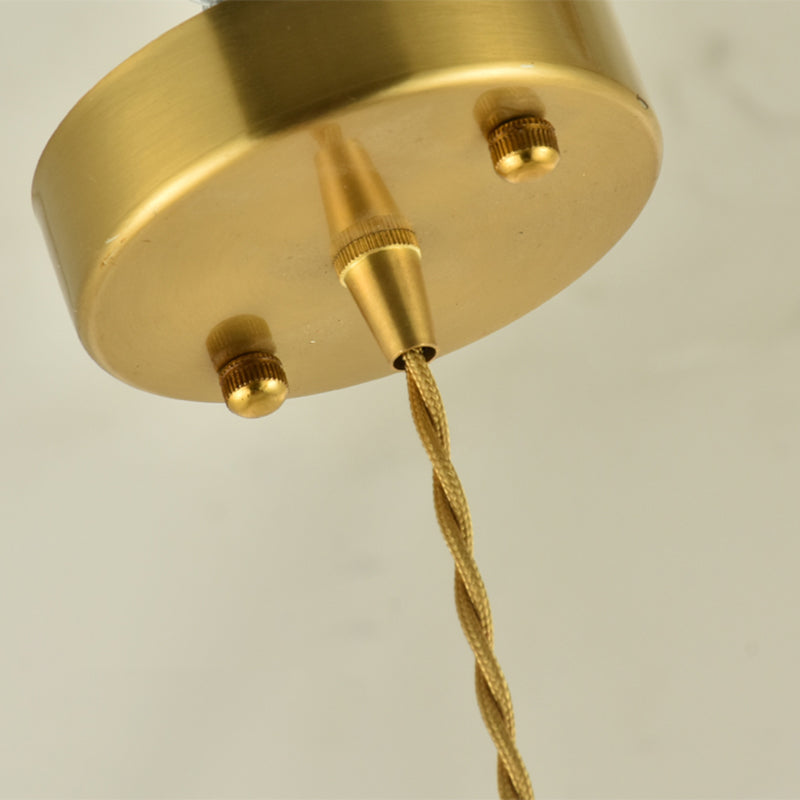 Luce in vetro industriale appeso a sospensione domestica Illuminazione pendente geometrico per soggiorno