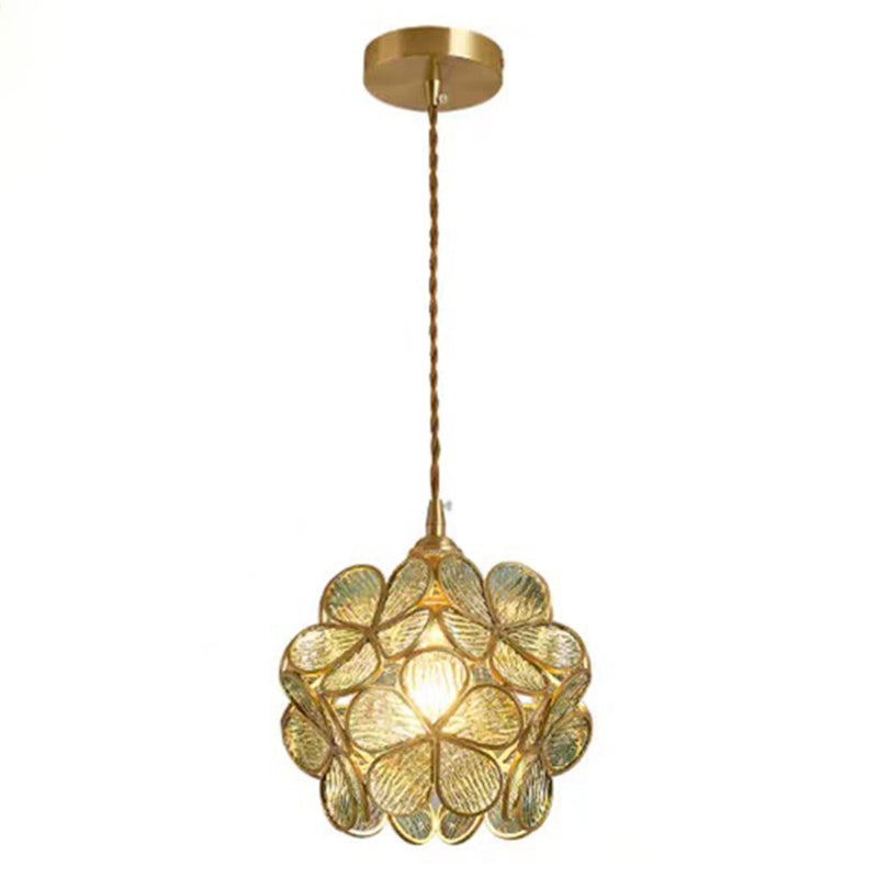 Modern Style Unique Shape Hanging Light Glass 1 Light Hanging Lamp for Bedroom