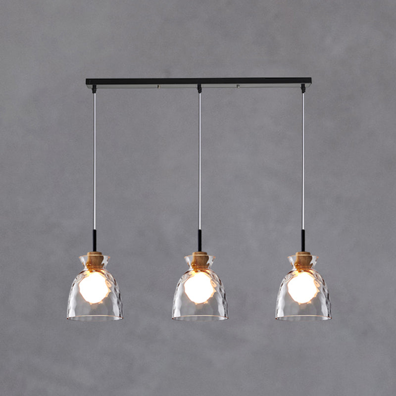 Geometric Shape Glass Hanging Light Modern Multi Lights Hanging Light Mounted Fixture