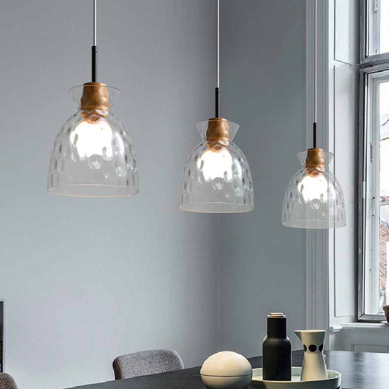 Geometric Shape Glass Hanging Light Modern Multi Lights Hanging Light Mounted Fixture