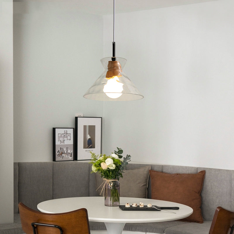 Geometric Shape Glass Hanging Light Modern Multi Lights Hanging Light Mounted Fixture