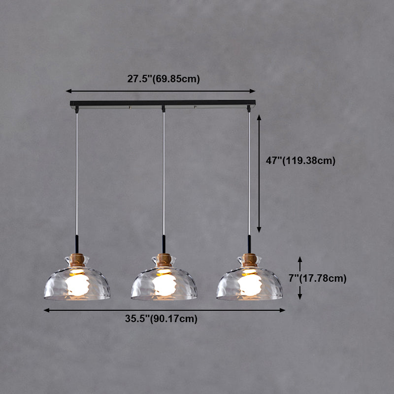 Geometric Shape Glass Hanging Light Modern Multi Lights Hanging Light Mounted Fixture