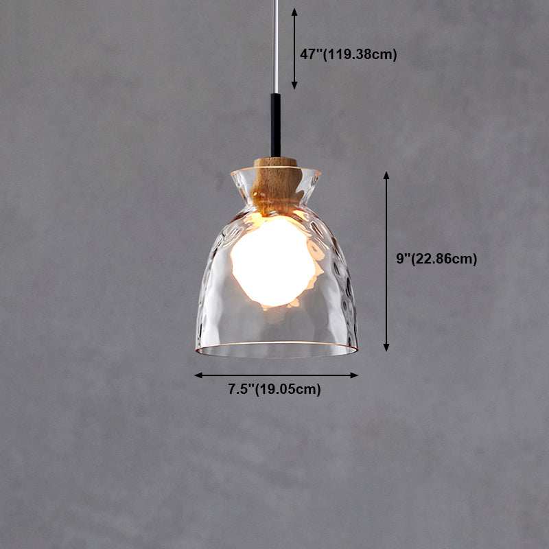 Geometric Shape Glass Hanging Light Modern Multi Lights Hanging Light Mounted Fixture