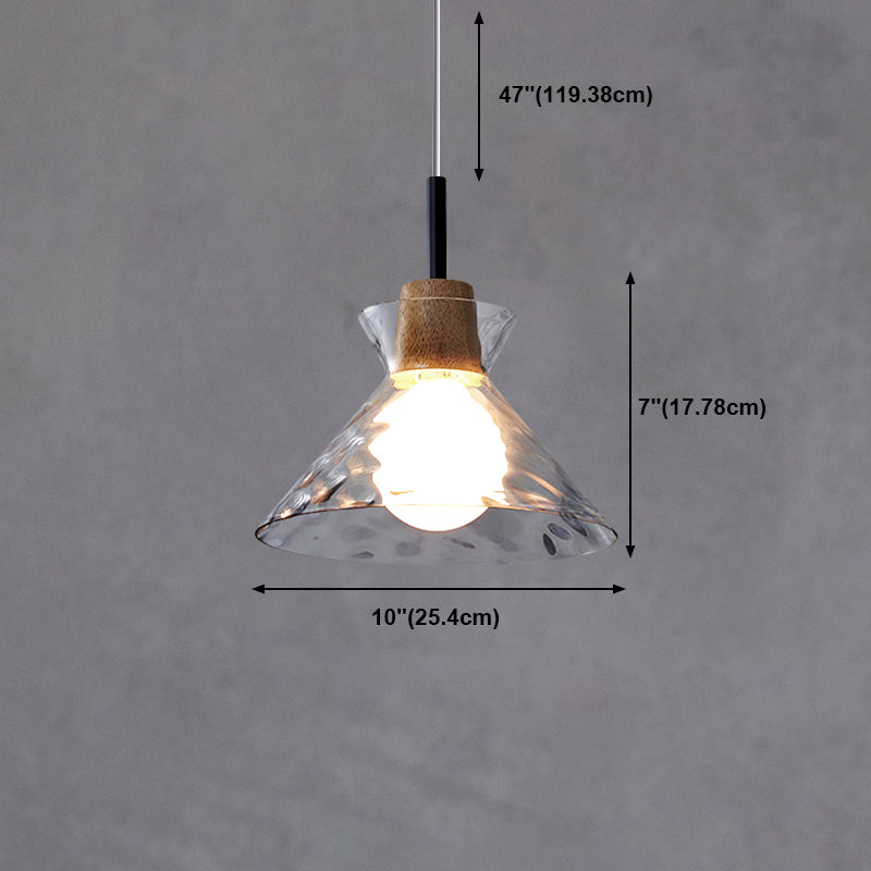 Geometric Shape Glass Hanging Light Modern Multi Lights Hanging Light Mounted Fixture