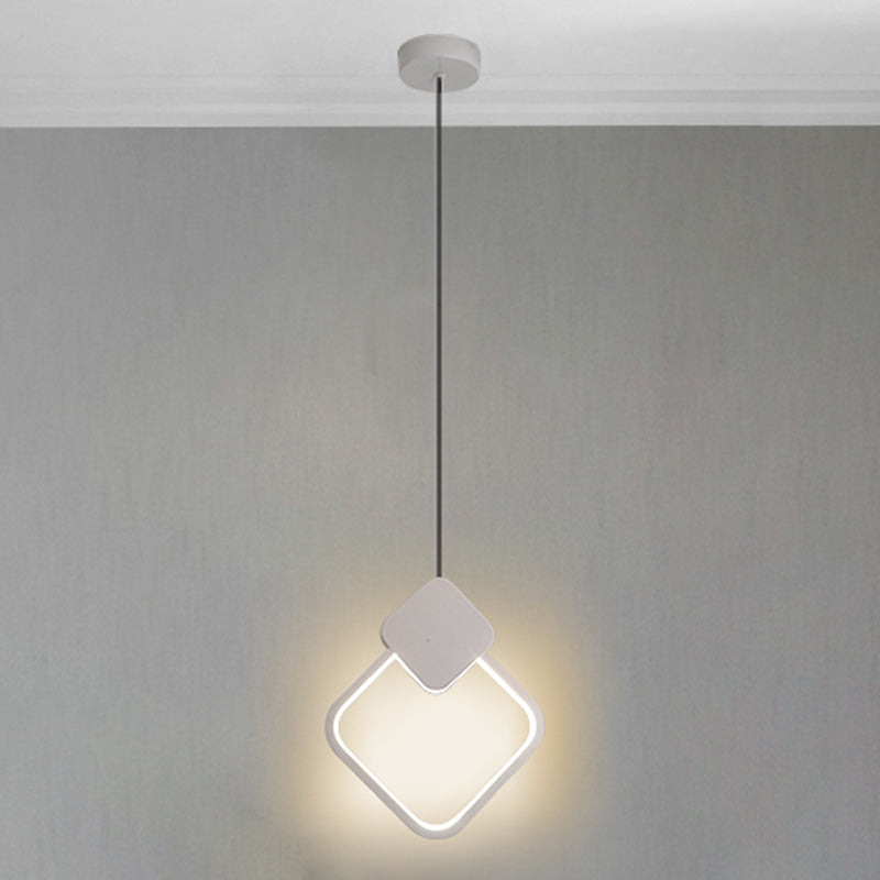 Geometric Shape Metal Hanging Light Modern Style 1 Light Hanging Light Mounted Fixture