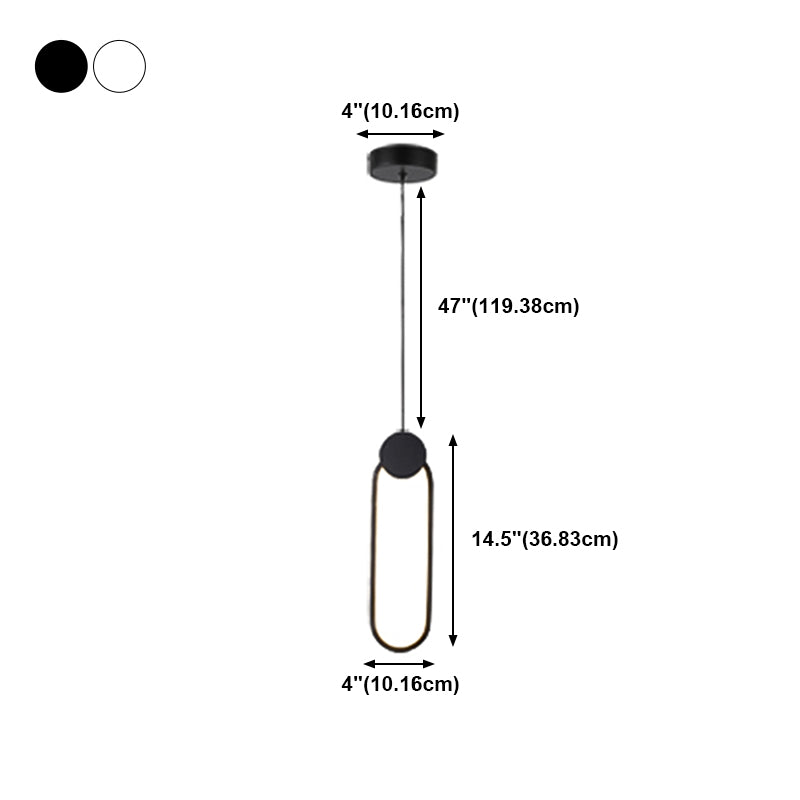 Geometric Shape Metal Hanging Light Modern Style 1 Light Hanging Light Mounted Fixture