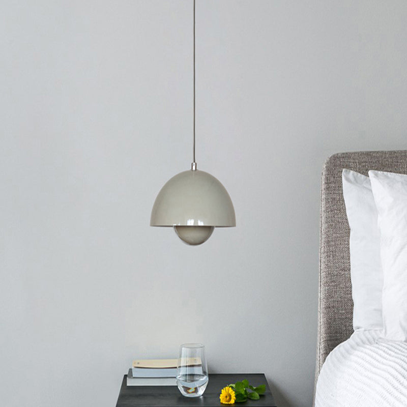 Round Shape Metal Hanging Light Nordic Macarons 1-Light Hanging Mounted Light