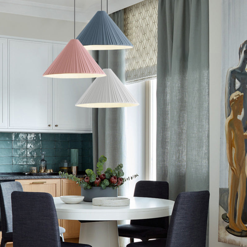 Geometric Shape Resin Hanging Light Nordic Macarons 1 Light Hanging Mounted Lights