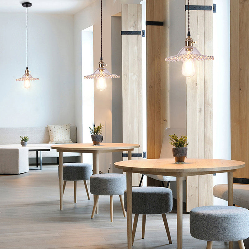 1 luce geometrica a sospensione geometrica Lampade a sospensione di vetro industriale