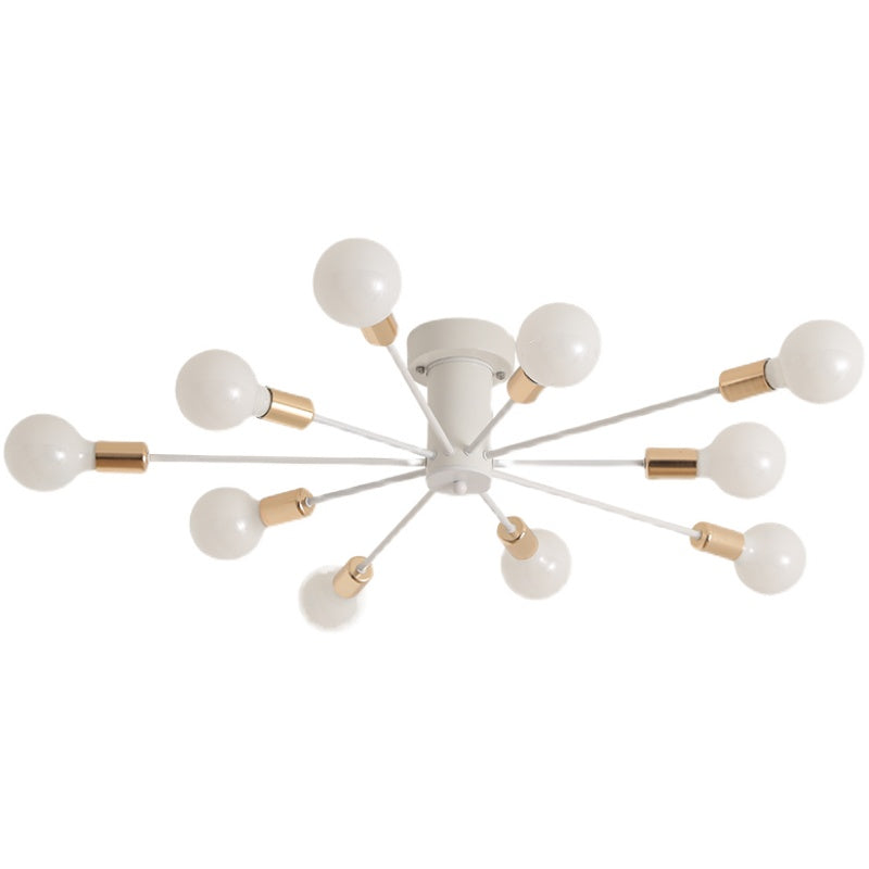 Radiaal metaalspoeling Mount Lighting Industrial Living Room Semi Flush Light