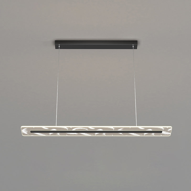Federdruck Island Leuchte minimalistische Acryl -Esszimmer LED Hanging Light