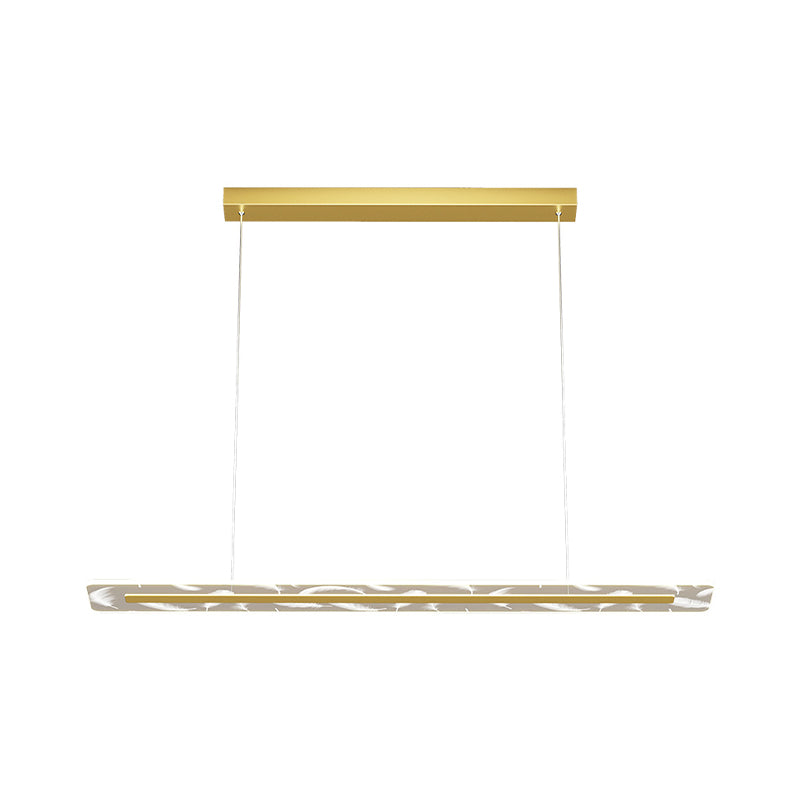 Federdruck Island Leuchte minimalistische Acryl -Esszimmer LED Hanging Light
