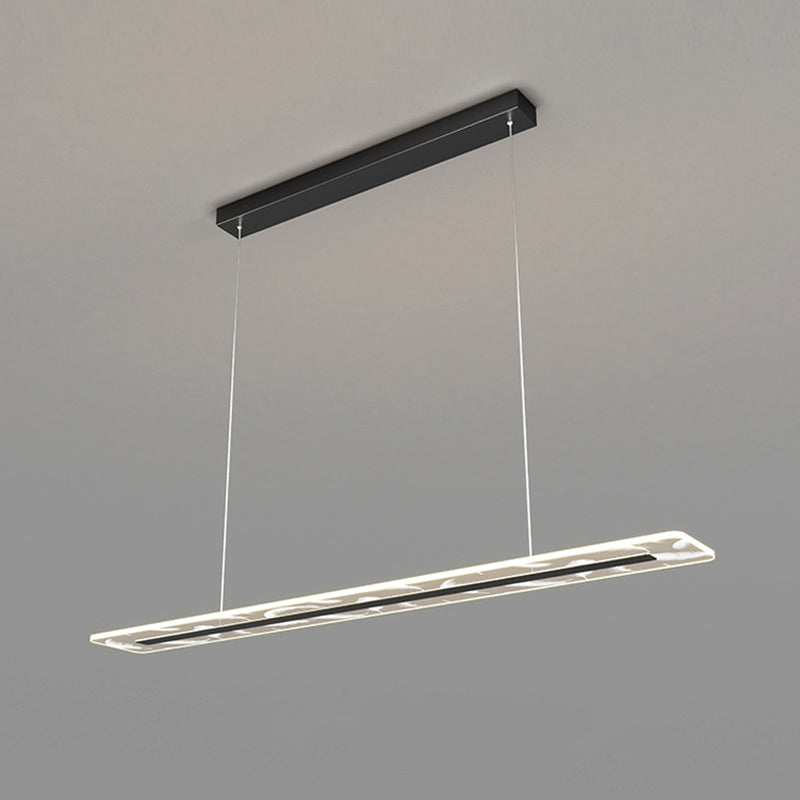 Federdruck Island Leuchte minimalistische Acryl -Esszimmer LED Hanging Light