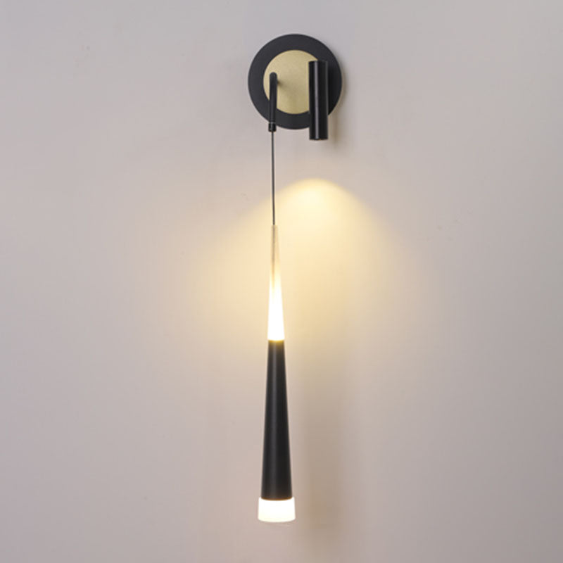 Modern Metal Wall Light Strip 2 Lights LED Reading Wall Sconce for Bedroom