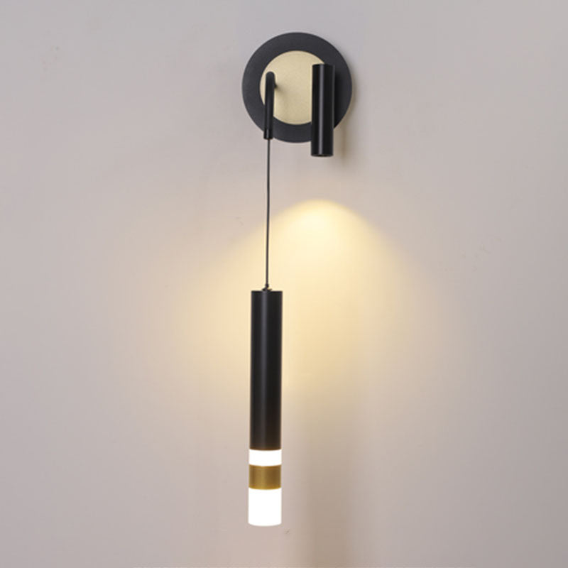 Modern Metal Wall Light Strip 2 Lights LED Reading Wall Sconce for Bedroom