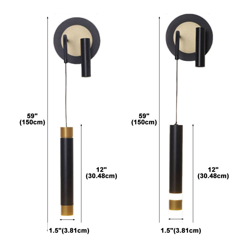 Modern Metal Wall Light Strip 2 Lights LED Reading Wall Sconce for Bedroom