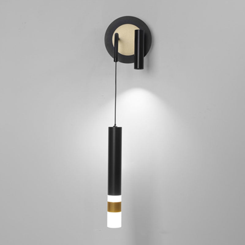 Modern Metal Wall Light Strip 2 Lights LED Reading Wall Sconce for Bedroom