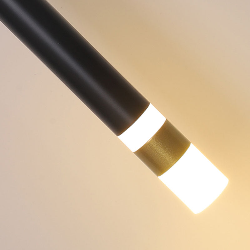 Modern Metal Wall Light Strip 2 Lights LED Reading Wall Sconce for Bedroom