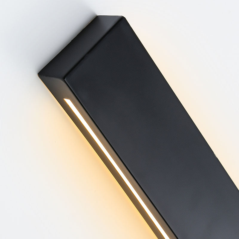 Moderne Metallwandleuchte gerade 3 Leuchten LED -Wandleuchten in Schwarz für Schlafzimmer