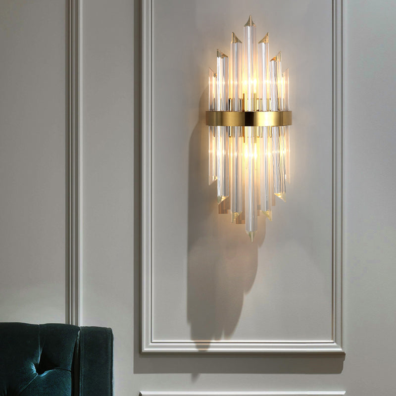 Postmoderne Stilkristallwandlicht geometrische Form Wandleuchten für Schlafzimmer