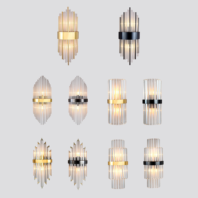 Postmoderne Stilkristallwandlicht geometrische Form Wandleuchten für Schlafzimmer