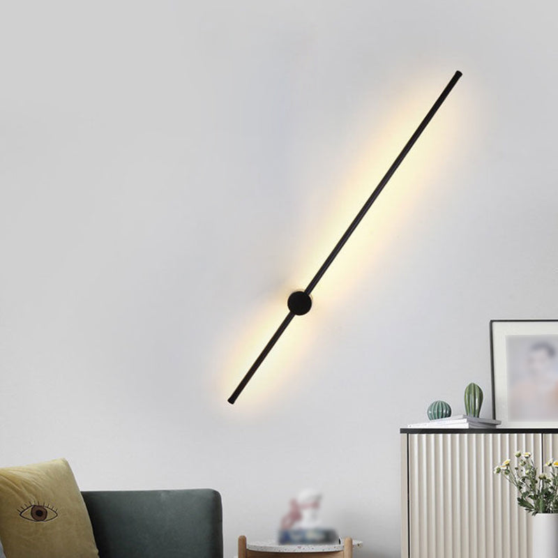 Minimalistische Metallwandleuchte gerade 1 leichte LED -Wandleuchten für Schlafzimmer