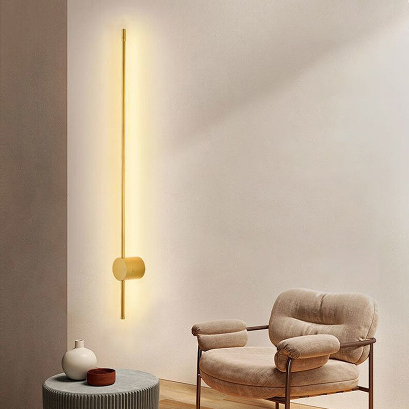 Minimalistische Metallwandleuchte gerade 1 leichte LED -Wandleuchten für Schlafzimmer
