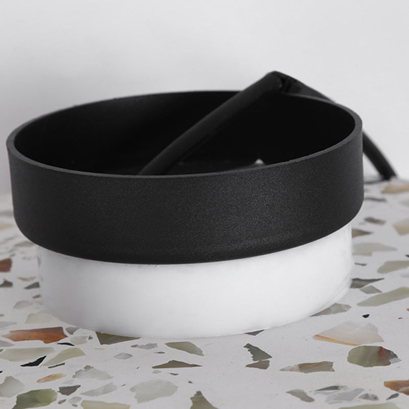 Nordic Style LED Wall Light Geometry Round Colorful Wall Lamp with Stone Shade for Bedroom