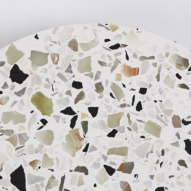 Nordic Style LED Wall Light Geometry Round Colorful Wall Lamp with Stone Shade for Bedroom