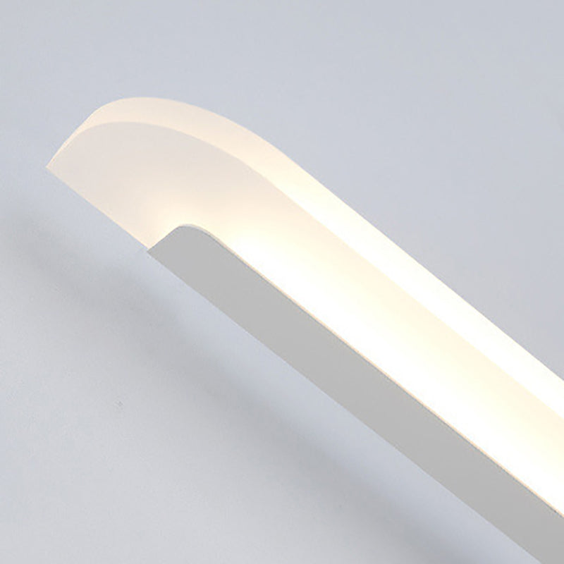 Lampe de vanité à LED moderne longue de forme miroir miroir avant avant avec une teinte acrylique pour la salle de bain