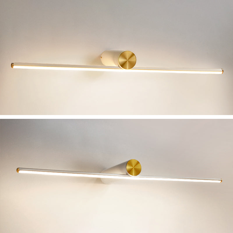 Modern Aluminum Vanity Light Straight 1 Light LED Mirror Light for Bathroom
